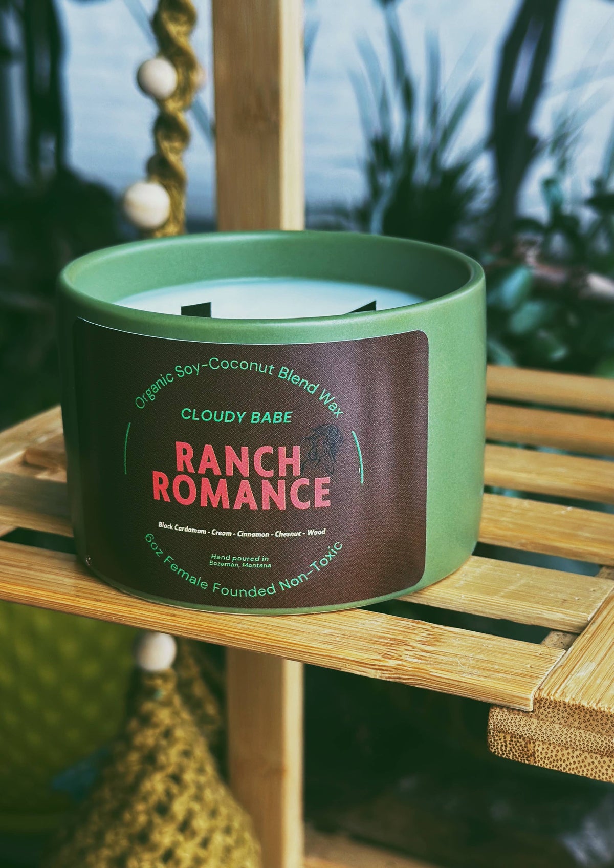 Cloudy Babe - Ranch Romance Wood Wick Candle 6 Oz