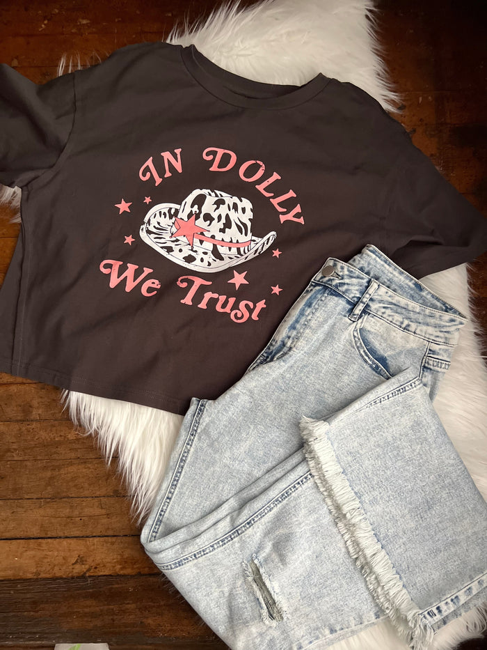We Trust In Dolly Western Fashion Graphic Tee-Briar & Ivy
